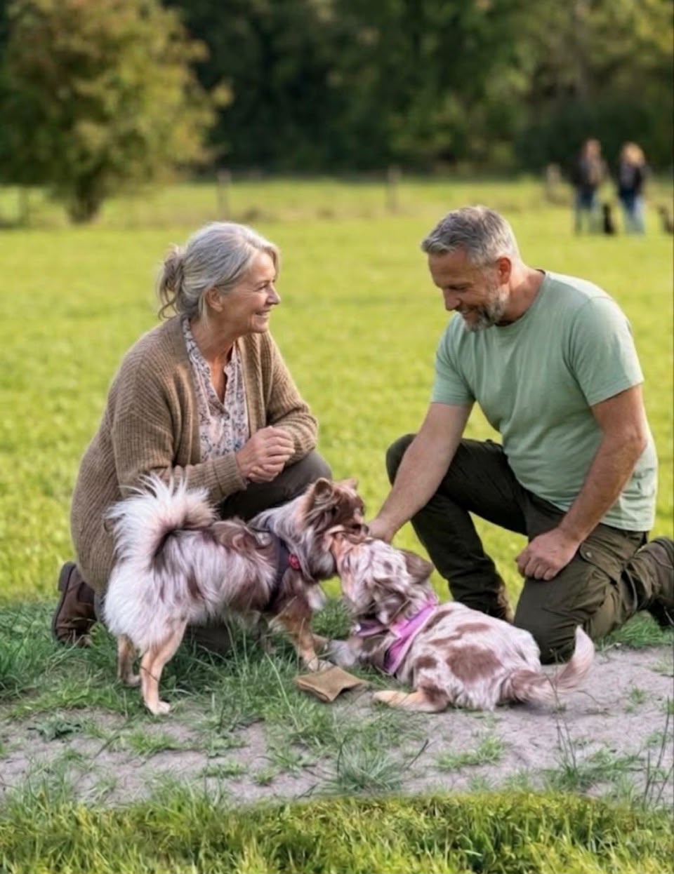 Mike mit Hunden im Erstgespräch